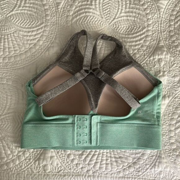 We/me Sports Bra Size S Gently used Gray/green - Picture 2 of 5